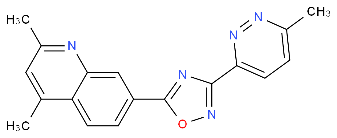 2,4-dimethyl-7-[3-(6-methyl-3-pyridazinyl)-1,2,4-oxadiazol-5-yl]quinoline_Molecular_structure_CAS_)