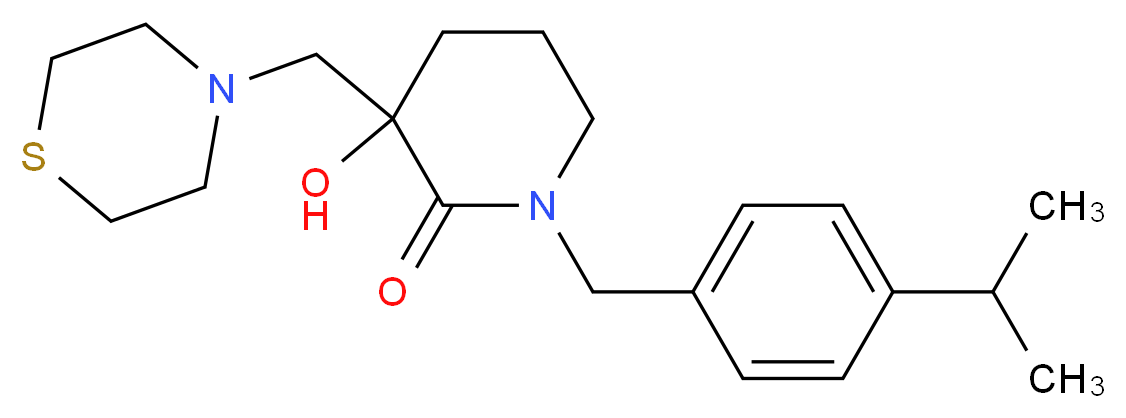3-hydroxy-1-(4-isopropylbenzyl)-3-(4-thiomorpholinylmethyl)-2-piperidinone_Molecular_structure_CAS_)