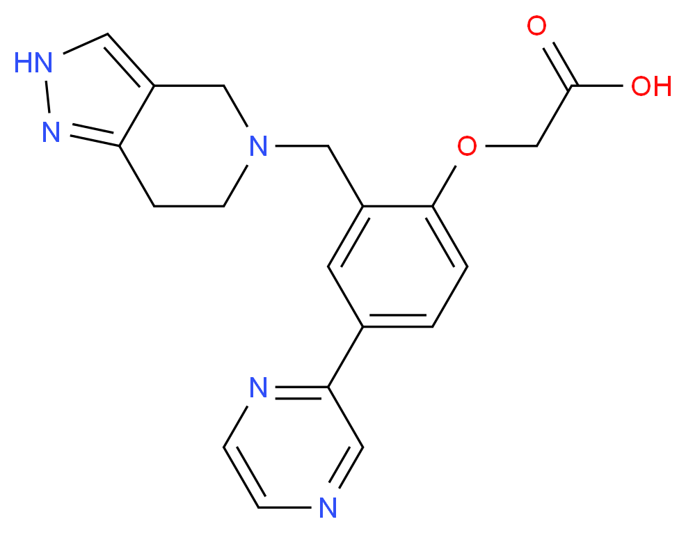 [4-pyrazin-2-yl-2-(2,4,6,7-tetrahydro-5H-pyrazolo[4,3-c]pyridin-5-ylmethyl)phenoxy]acetic acid_Molecular_structure_CAS_)