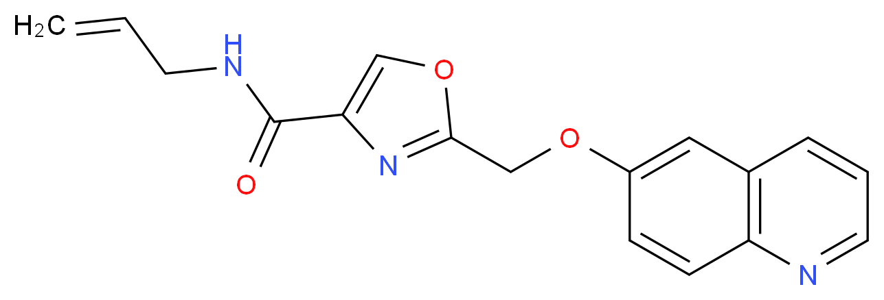 N-allyl-2-[(6-quinolinyloxy)methyl]-1,3-oxazole-4-carboxamide_Molecular_structure_CAS_)