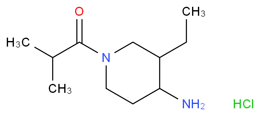 1-(4-amino-3-ethylpiperidin-1-yl)-2-methylpropan-1-one hydrochloride_Molecular_structure_CAS_)