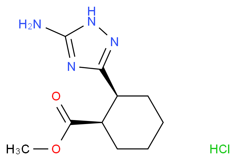 (1R,2S)-methyl 2-(5-amino-1H-1,2,4-triazol-3-yl)cyclohexanecarboxylate hydrochloride_Molecular_structure_CAS_)