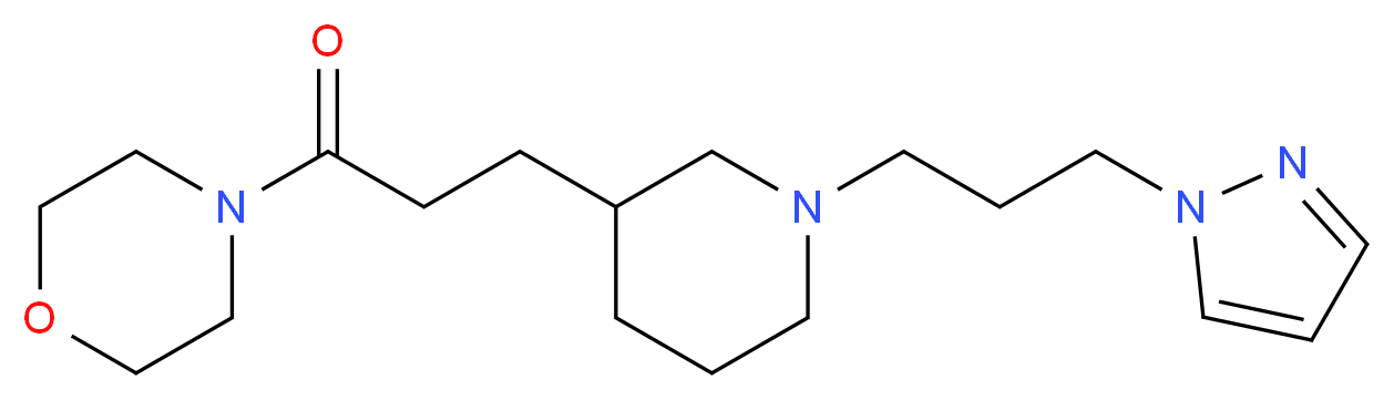 4-(3-{1-[3-(1H-pyrazol-1-yl)propyl]-3-piperidinyl}propanoyl)morpholine_Molecular_structure_CAS_)