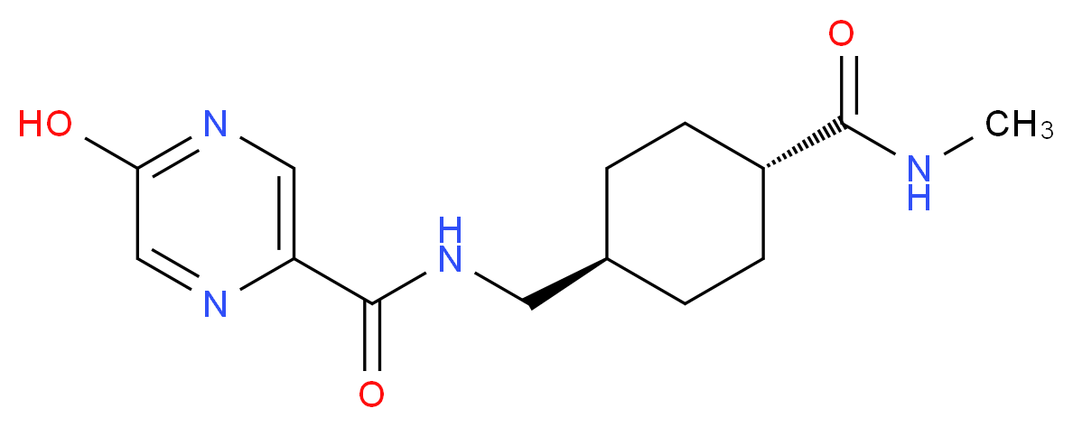 5-hydroxy-N-({trans-4-[(methylamino)carbonyl]cyclohexyl}methyl)pyrazine-2-carboxamide_Molecular_structure_CAS_)