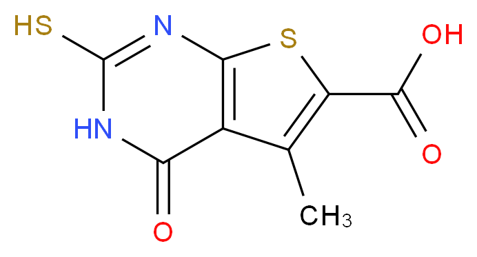 2-Mercapto-5-methyl-4-oxo-3,4-dihydro-thieno[2,3-d]pyrimidine-6-carboxylic acid_Molecular_structure_CAS_)