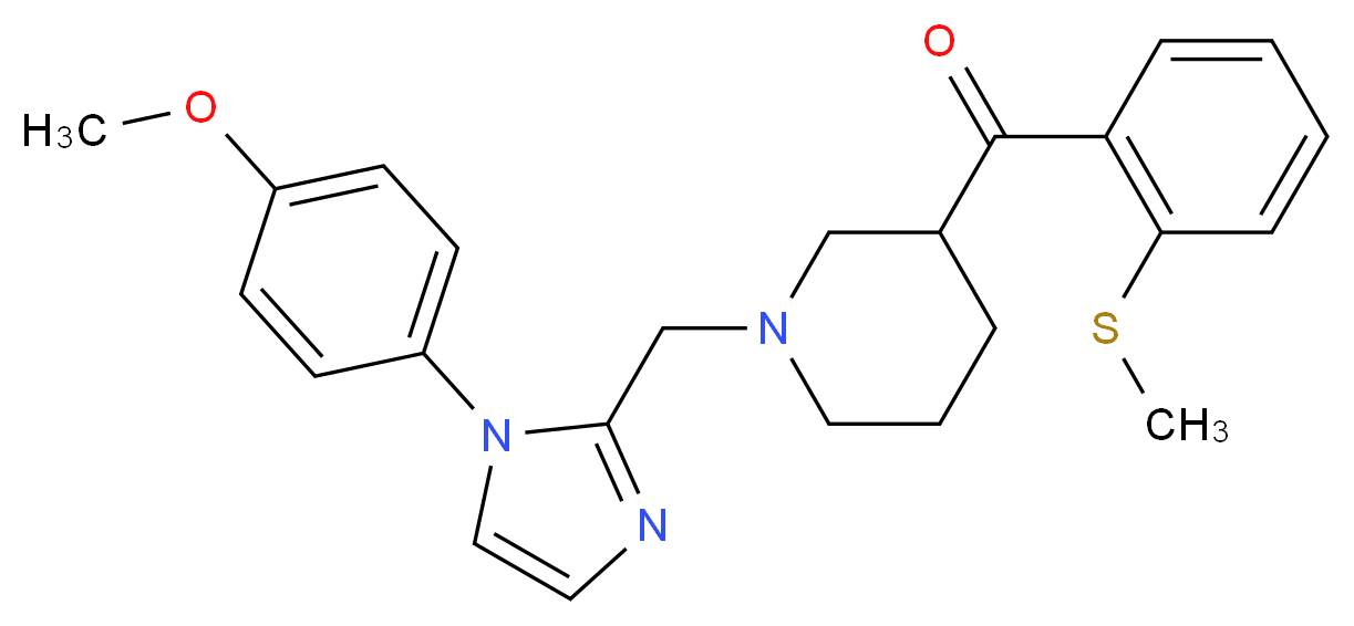 (1-{[1-(4-methoxyphenyl)-1H-imidazol-2-yl]methyl}-3-piperidinyl)[2-(methylthio)phenyl]methanone_Molecular_structure_CAS_)