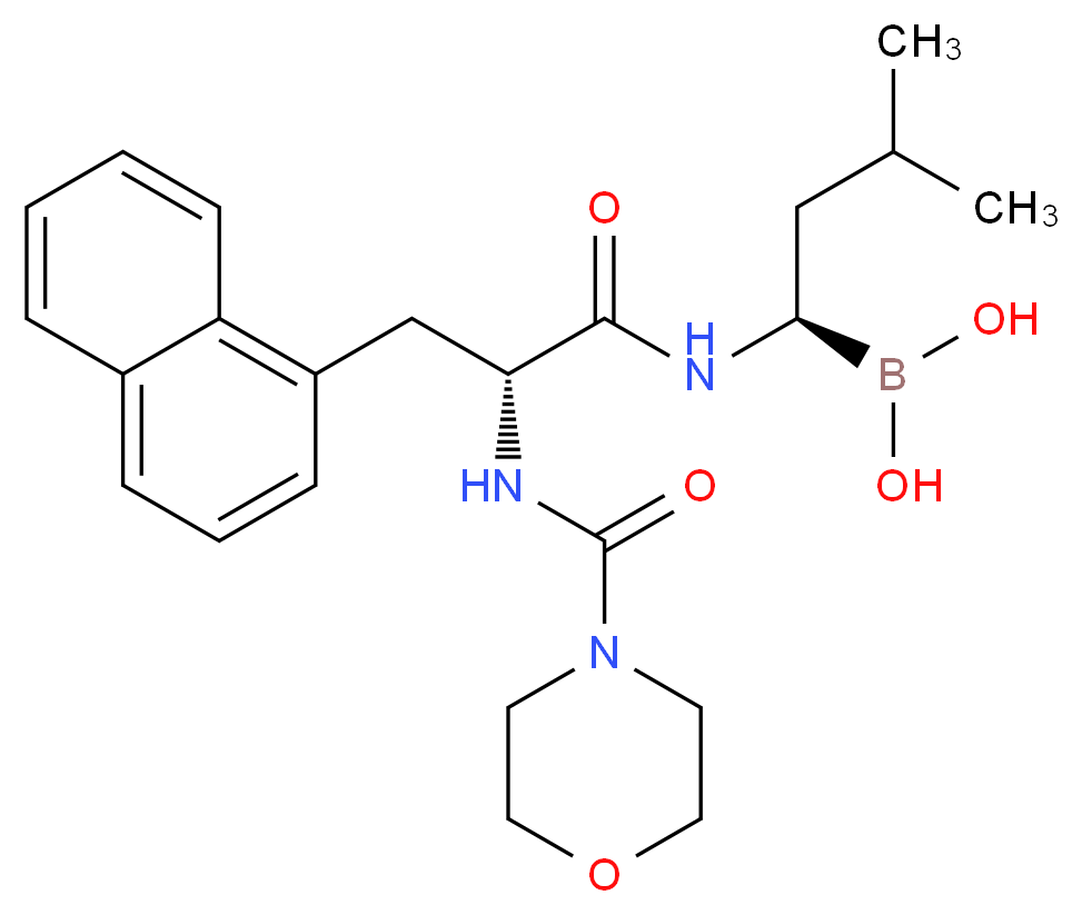 N-(4-MORPHOLINE)CARBONYL-B-(1-NAPHTHYL)-L-ALANINE-L-LEUCINE BORONIC ACID_Molecular_structure_CAS_)