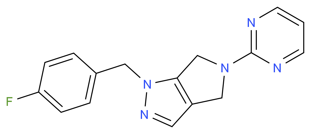 1-(4-fluorobenzyl)-5-pyrimidin-2-yl-1,4,5,6-tetrahydropyrrolo[3,4-c]pyrazole_Molecular_structure_CAS_)