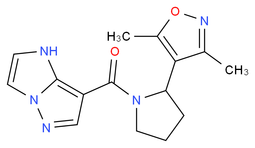 7-{[2-(3,5-dimethylisoxazol-4-yl)pyrrolidin-1-yl]carbonyl}-1H-imidazo[1,2-b]pyrazole_Molecular_structure_CAS_)