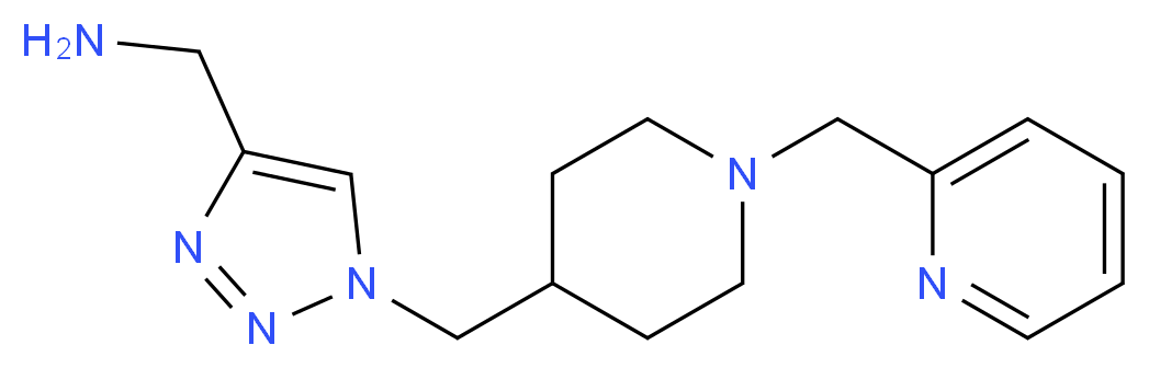 1-(1-{[1-(pyridin-2-ylmethyl)piperidin-4-yl]methyl}-1H-1,2,3-triazol-4-yl)methanamine_Molecular_structure_CAS_)