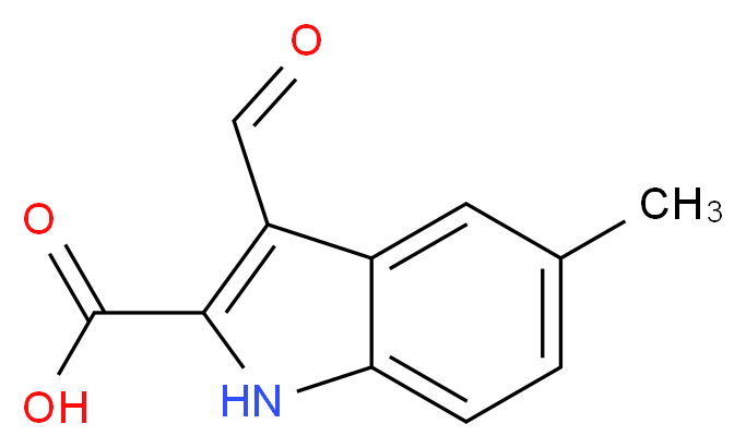 3-Formyl-5-methyl-1H-indole-2-carboxylic acid_Molecular_structure_CAS_842971-74-8)