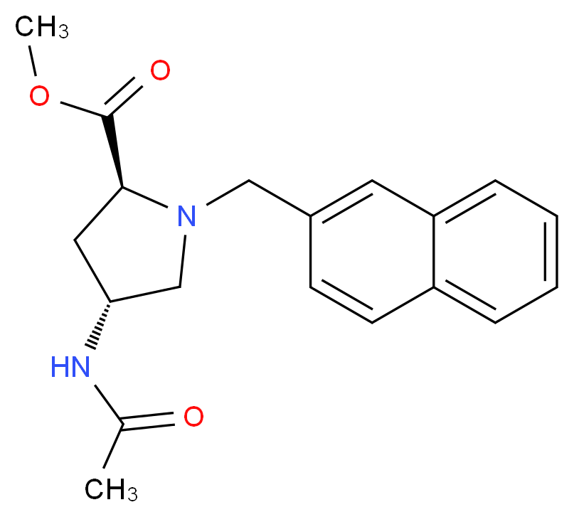 methyl (4R)-4-(acetylamino)-1-(2-naphthylmethyl)-L-prolinate_Molecular_structure_CAS_)