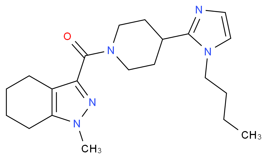 3-{[4-(1-butyl-1H-imidazol-2-yl)piperidin-1-yl]carbonyl}-1-methyl-4,5,6,7-tetrahydro-1H-indazole_Molecular_structure_CAS_)