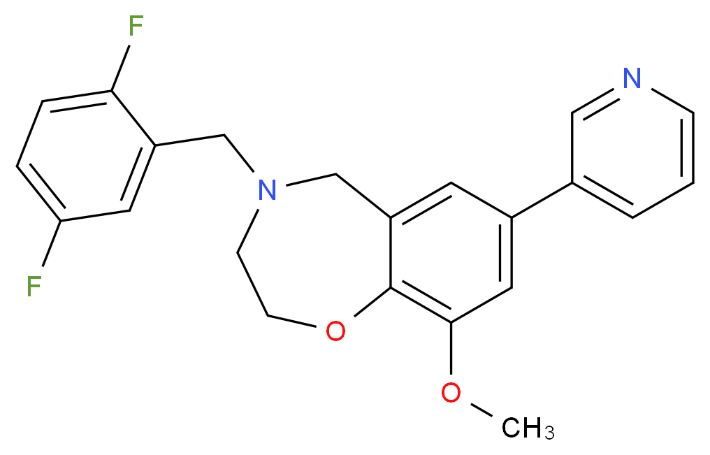 4-(2,5-difluorobenzyl)-9-methoxy-7-(3-pyridinyl)-2,3,4,5-tetrahydro-1,4-benzoxazepine_Molecular_structure_CAS_)