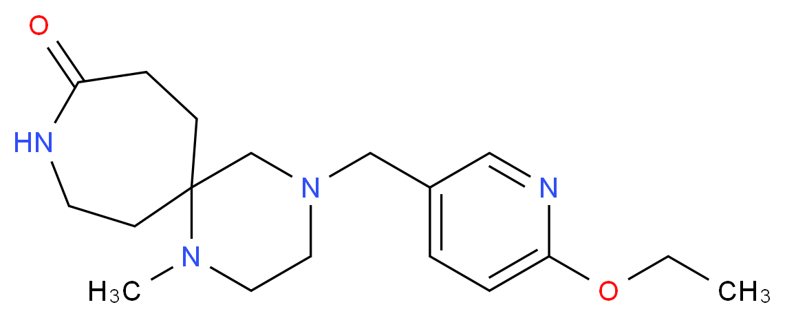 4-[(6-ethoxy-3-pyridinyl)methyl]-1-methyl-1,4,9-triazaspiro[5.6]dodecan-10-one_Molecular_structure_CAS_)