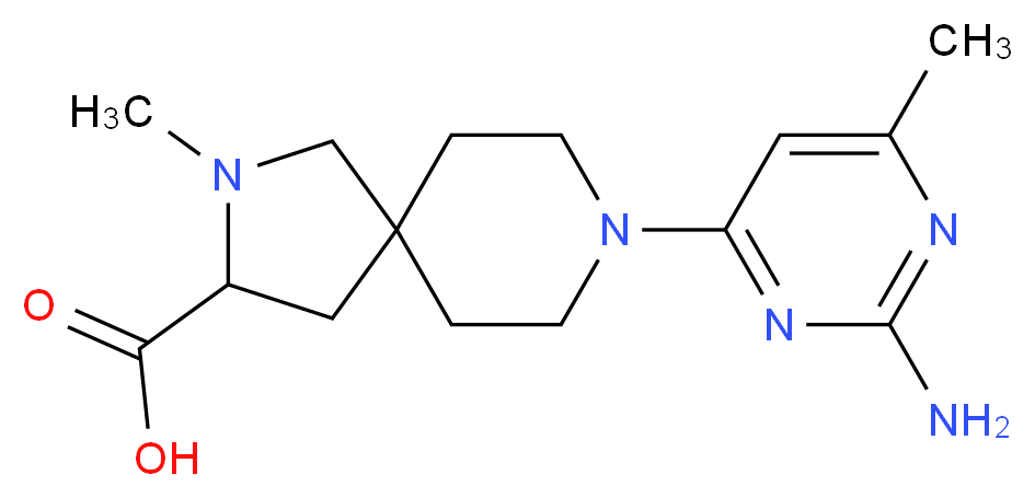 8-(2-amino-6-methyl-4-pyrimidinyl)-2-methyl-2,8-diazaspiro[4.5]decane-3-carboxylic acid_Molecular_structure_CAS_)