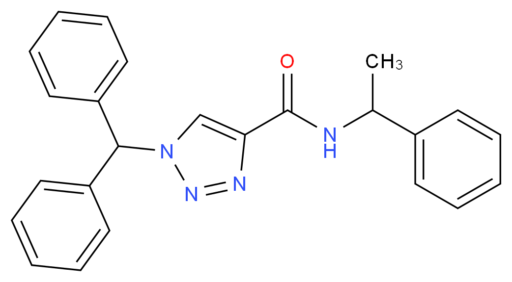 1-(diphenylmethyl)-N-(1-phenylethyl)-1H-1,2,3-triazole-4-carboxamide_Molecular_structure_CAS_)