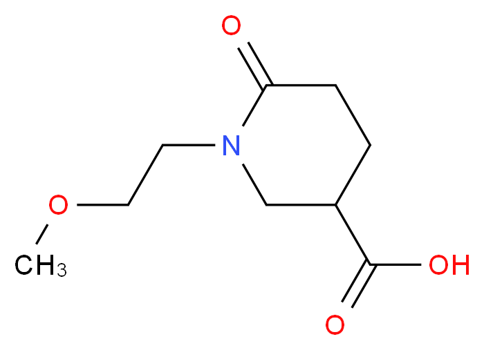 1-(2-methoxyethyl)-6-oxo-3-piperidinecarboxylic acid_Molecular_structure_CAS_)