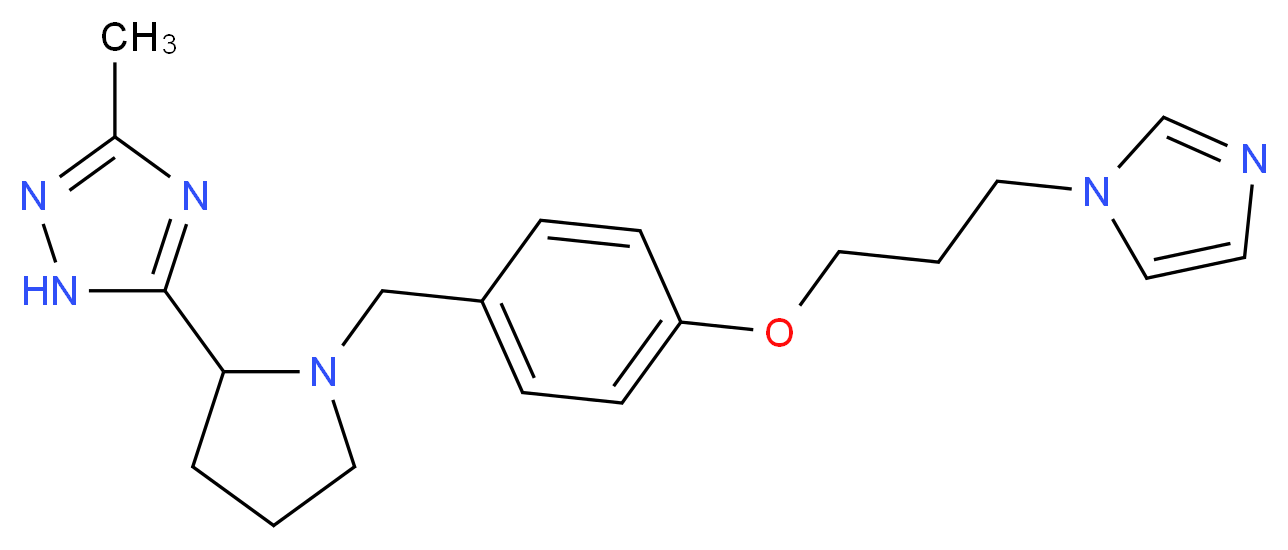 5-(1-{4-[3-(1H-imidazol-1-yl)propoxy]benzyl}pyrrolidin-2-yl)-3-methyl-1H-1,2,4-triazole_Molecular_structure_CAS_)