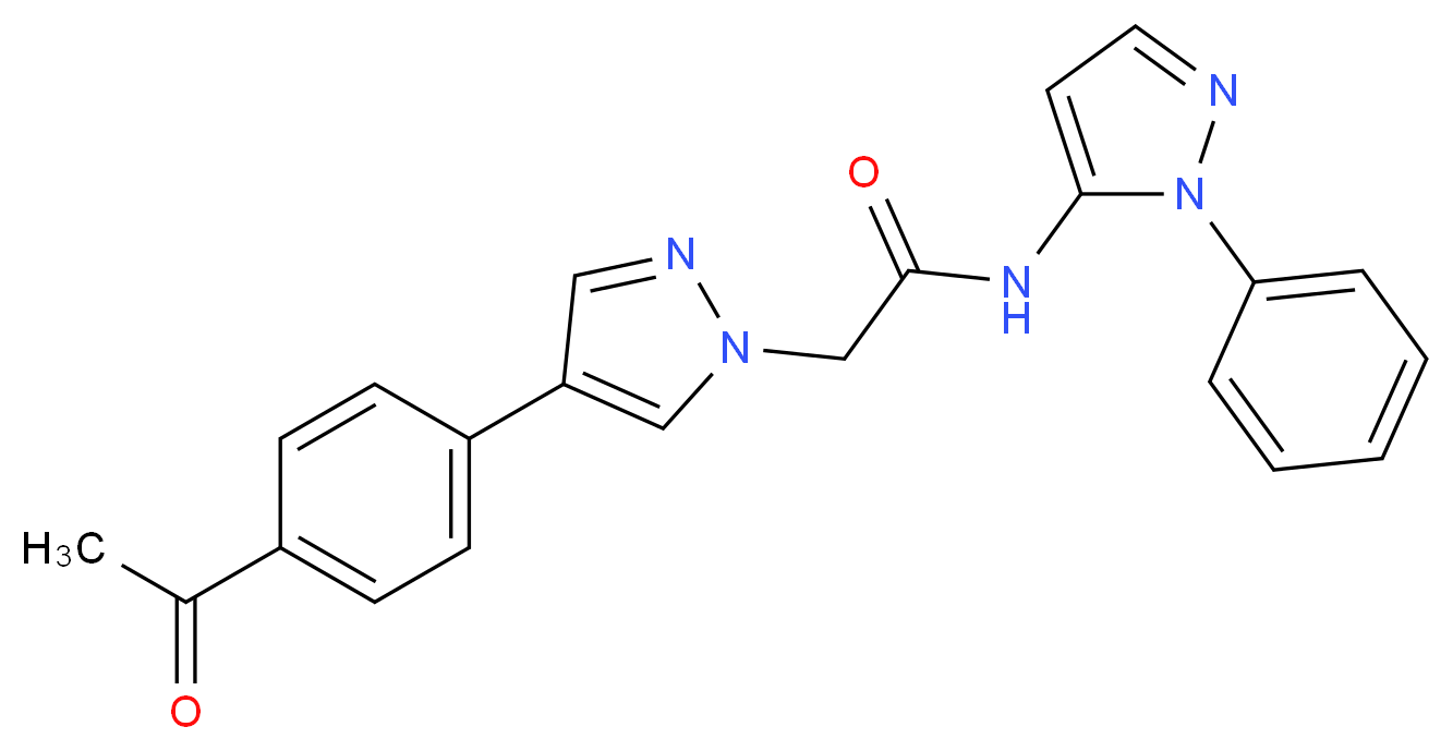 2-[4-(4-acetylphenyl)-1H-pyrazol-1-yl]-N-(1-phenyl-1H-pyrazol-5-yl)acetamide_Molecular_structure_CAS_)