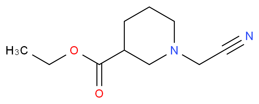 Ethyl 1-(cyanomethyl)piperidine-3-carboxylate_Molecular_structure_CAS_)