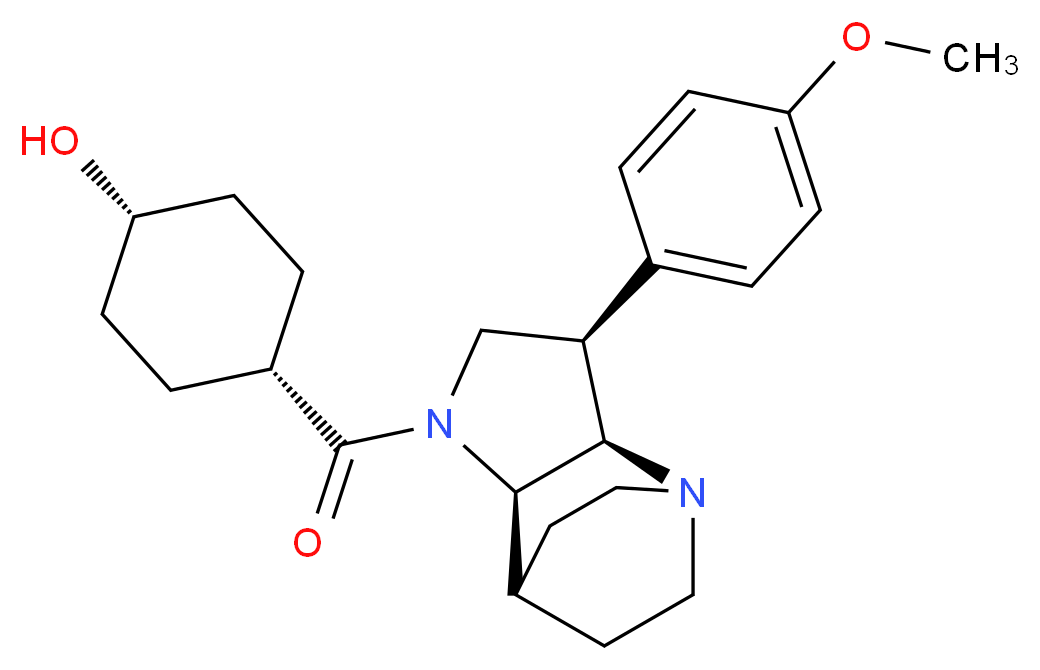 cis-4-{[(3R*,3aR*,7aR*)-3-(4-methoxyphenyl)hexahydro-4,7-ethanopyrrolo[3,2-b]pyridin-1(2H)-yl]carbonyl}cyclohexanol_Molecular_structure_CAS_)