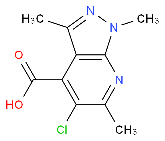 5-chloro-1,3,6-trimethyl-1H-pyrazolo[3,4-b]pyridine-4-carboxylic acid_Molecular_structure_CAS_)
