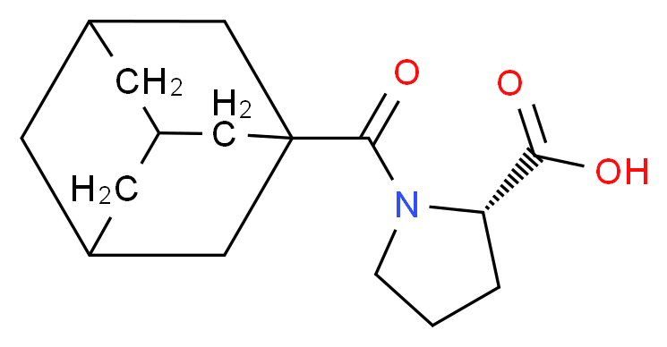 (2S)-1-(1-adamantylcarbonyl)pyrrolidine-2-carboxylic acid_Molecular_structure_CAS_)