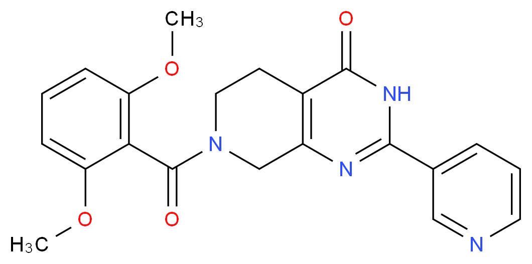 7-(2,6-dimethoxybenzoyl)-2-pyridin-3-yl-5,6,7,8-tetrahydropyrido[3,4-d]pyrimidin-4(3H)-one_Molecular_structure_CAS_)