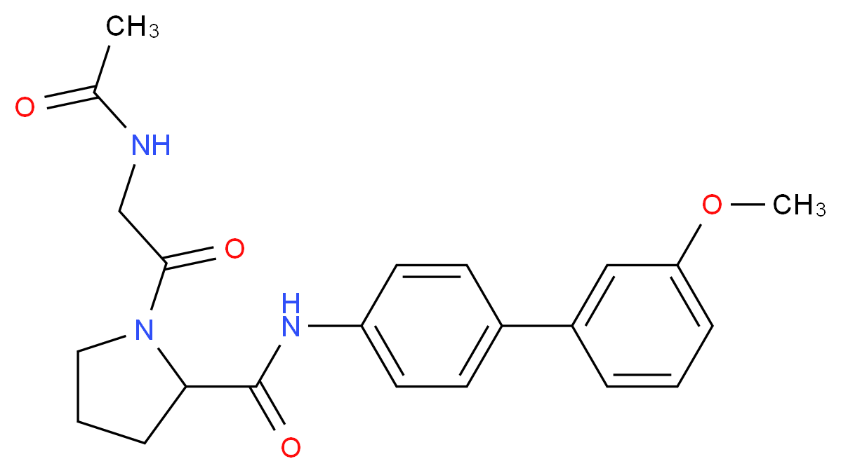 N-acetylglycyl-N-(3'-methoxy-4-biphenylyl)prolinamide_Molecular_structure_CAS_)