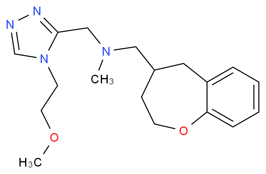 1-[4-(2-methoxyethyl)-4H-1,2,4-triazol-3-yl]-N-methyl-N-(2,3,4,5-tetrahydro-1-benzoxepin-4-ylmethyl)methanamine_Molecular_structure_CAS_)