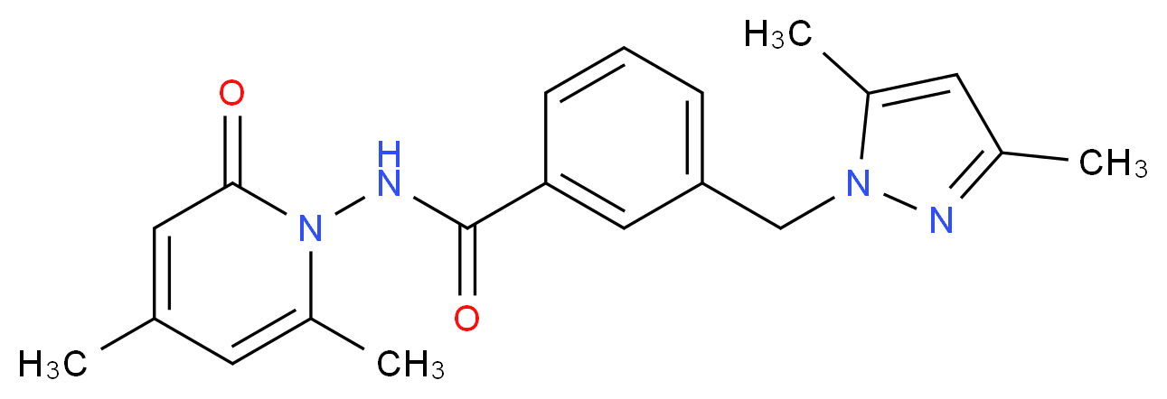 N-(4,6-dimethyl-2-oxopyridin-1(2H)-yl)-3-[(3,5-dimethyl-1H-pyrazol-1-yl)methyl]benzamide_Molecular_structure_CAS_)