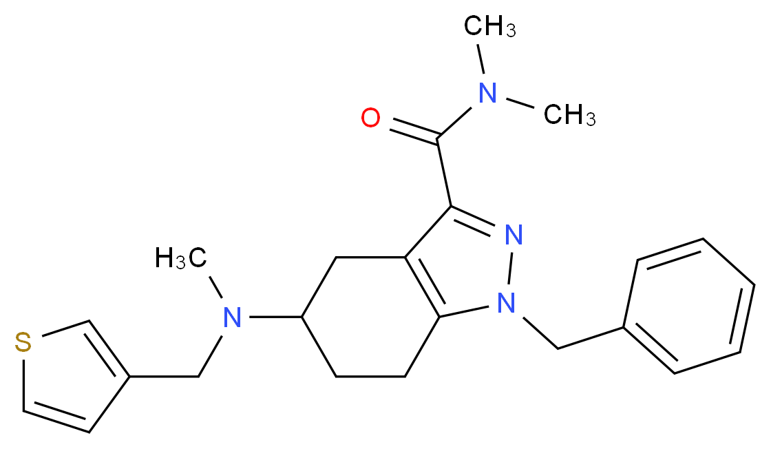 1-benzyl-N,N-dimethyl-5-[methyl(3-thienylmethyl)amino]-4,5,6,7-tetrahydro-1H-indazole-3-carboxamide_Molecular_structure_CAS_)