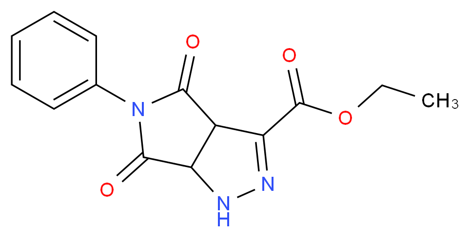 Ethyl 4,6-dioxo-5-phenyl-1,3a,4,5,6,6a-hexahydropyrrolo[3,4-c]pyrazole-3-carboxylate_Molecular_structure_CAS_2997-63-9)
