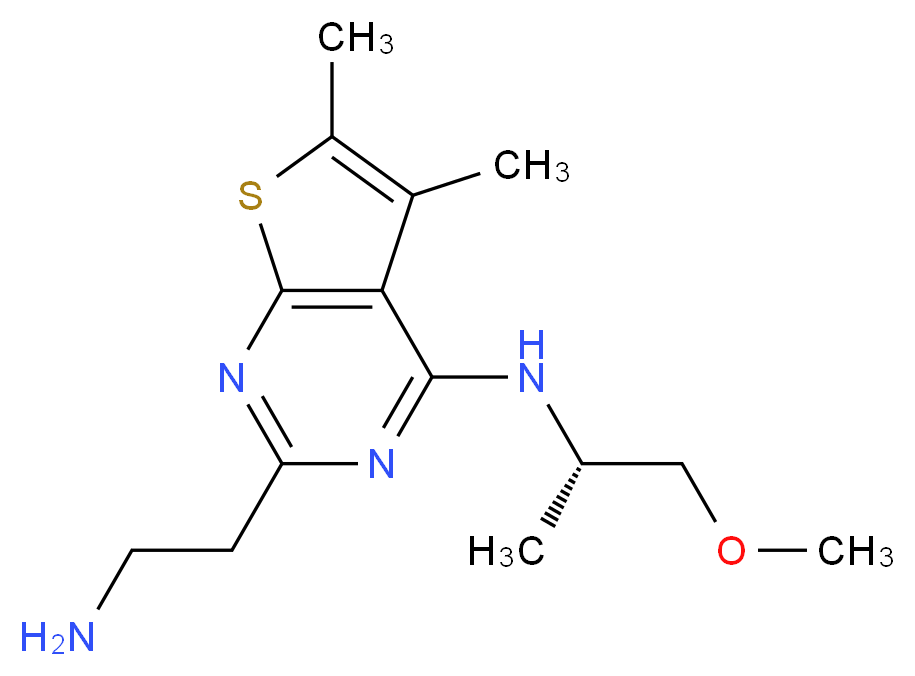 2-(2-aminoethyl)-N-[(1S)-2-methoxy-1-methylethyl]-5,6-dimethylthieno[2,3-d]pyrimidin-4-amine_Molecular_structure_CAS_)