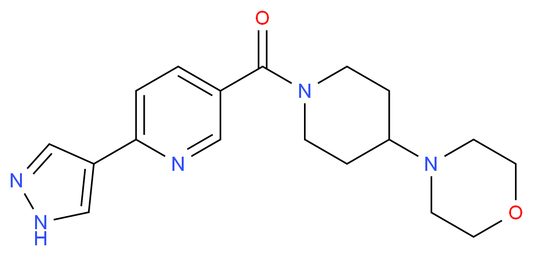 4-(1-{[6-(1H-pyrazol-4-yl)pyridin-3-yl]carbonyl}piperidin-4-yl)morpholine_Molecular_structure_CAS_)