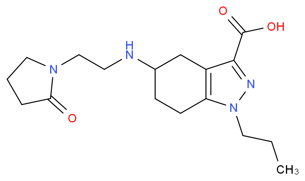 5-{[2-(2-oxopyrrolidin-1-yl)ethyl]amino}-1-propyl-4,5,6,7-tetrahydro-1H-indazole-3-carboxylic acid_Molecular_structure_CAS_)