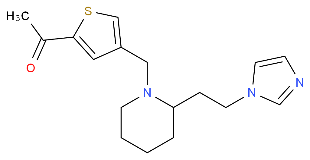 1-[4-({2-[2-(1H-imidazol-1-yl)ethyl]piperidin-1-yl}methyl)-2-thienyl]ethanone_Molecular_structure_CAS_)