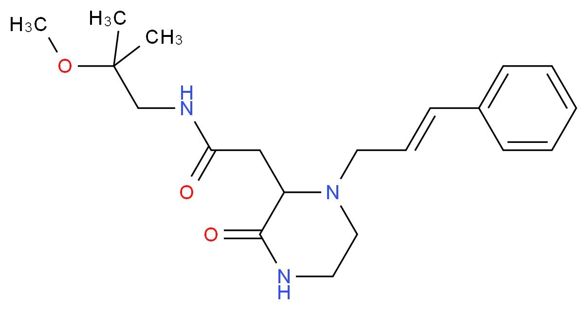 N-(2-methoxy-2-methylpropyl)-2-{3-oxo-1-[(2E)-3-phenyl-2-propen-1-yl]-2-piperazinyl}acetamide_Molecular_structure_CAS_)