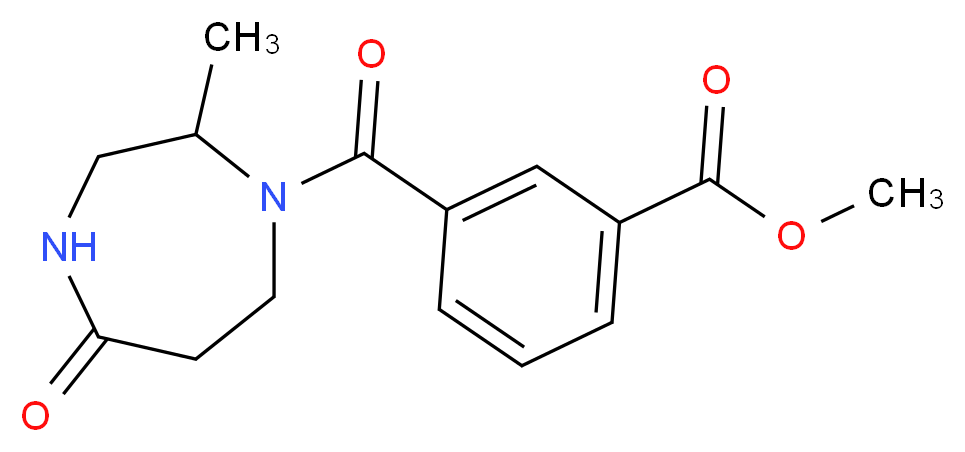 methyl 3-[(2-methyl-5-oxo-1,4-diazepan-1-yl)carbonyl]benzoate_Molecular_structure_CAS_)