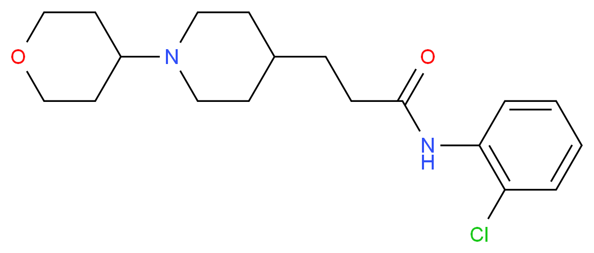 N-(2-chlorophenyl)-3-[1-(tetrahydro-2H-pyran-4-yl)-4-piperidinyl]propanamide_Molecular_structure_CAS_)