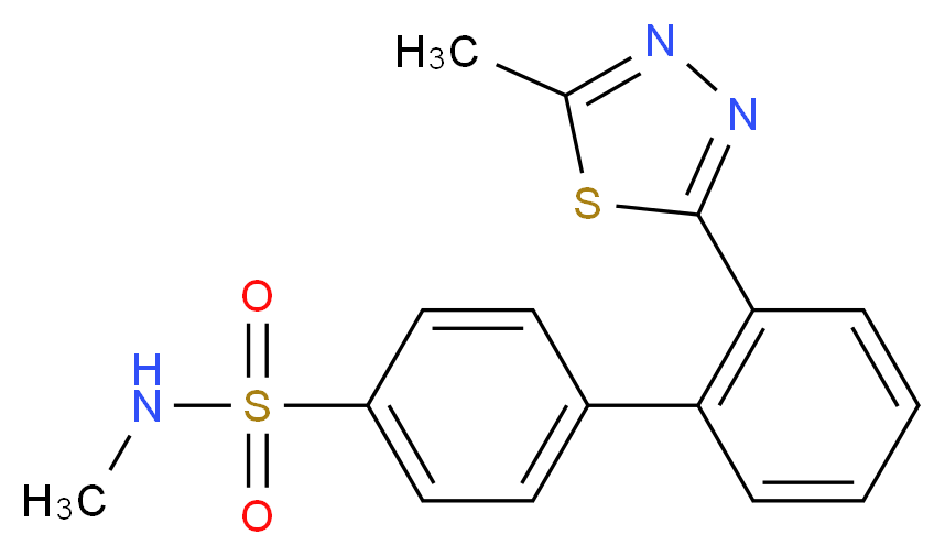 N-methyl-2'-(5-methyl-1,3,4-thiadiazol-2-yl)biphenyl-4-sulfonamide_Molecular_structure_CAS_)