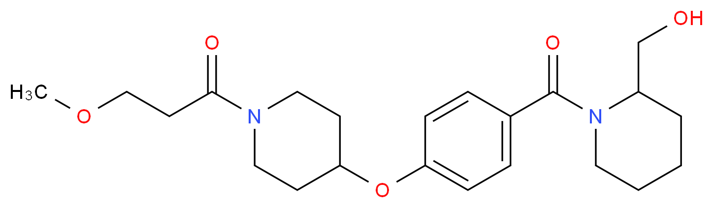 [1-(4-{[1-(3-methoxypropanoyl)-4-piperidinyl]oxy}benzoyl)-2-piperidinyl]methanol_Molecular_structure_CAS_)