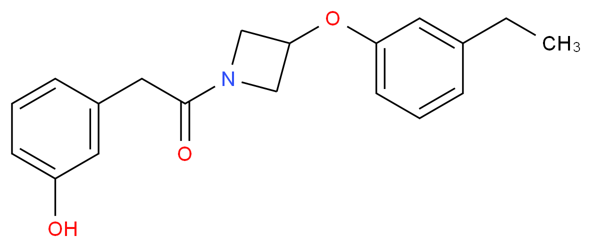 3-{2-[3-(3-ethylphenoxy)-1-azetidinyl]-2-oxoethyl}phenol_Molecular_structure_CAS_)