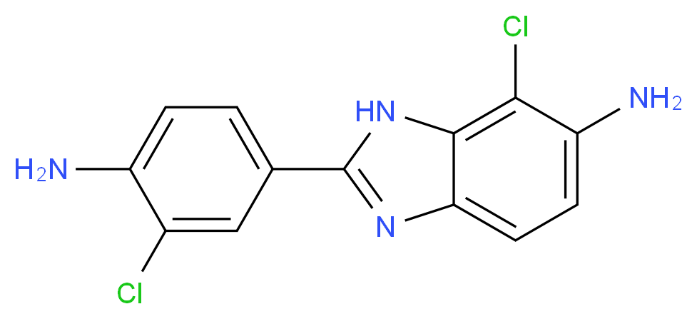 2-(4-Amino-3-chloro-phenyl)-4-chloro-3H-benzoimidazol-5-ylamine_Molecular_structure_CAS_)