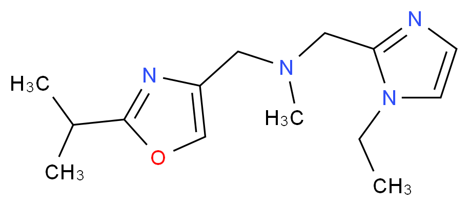 1-(1-ethyl-1H-imidazol-2-yl)-N-[(2-isopropyl-1,3-oxazol-4-yl)methyl]-N-methylmethanamine_Molecular_structure_CAS_)