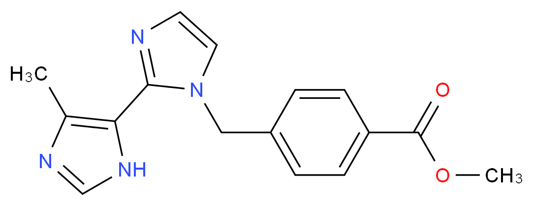 methyl 4-[(5'-methyl-1H,3'H-2,4'-biimidazol-1-yl)methyl]benzoate_Molecular_structure_CAS_)