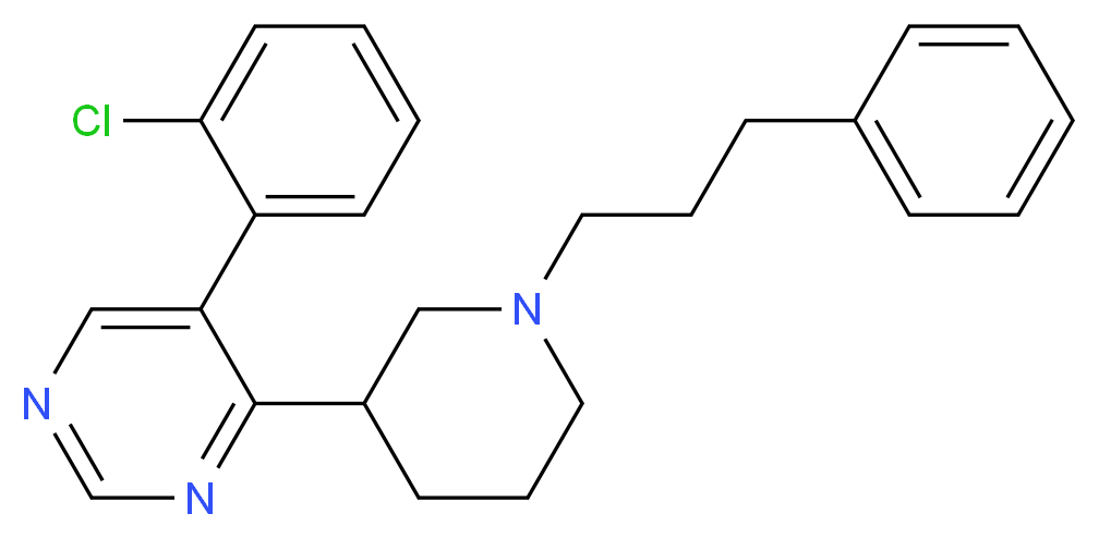 5-(2-chlorophenyl)-4-[1-(3-phenylpropyl)-3-piperidinyl]pyrimidine_Molecular_structure_CAS_)
