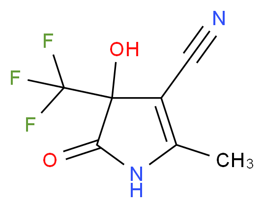 4-hydroxy-2-methyl-5-oxo-4-(trifluoromethyl)-4,5-dihydro-1H-pyrrole-3-carbonitrile_Molecular_structure_CAS_)