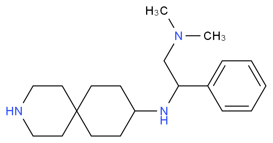 N~1~-3-azaspiro[5.5]undec-9-yl-N~2~,N~2~-dimethyl-1-phenylethane-1,2-diamine_Molecular_structure_CAS_)